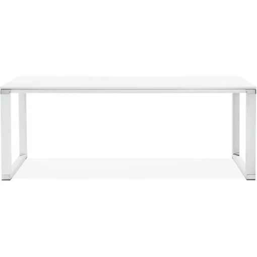 ALTEREGO Grand bureau de direction droit 'XLINE' en bois blanc Discount