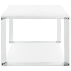 ALTEREGO Grand bureau de direction droit 'XLINE' en bois blanc Discount