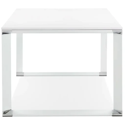 ALTEREGO Grand bureau de direction droit 'XLINE' en bois blanc Discount