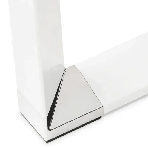 ALTEREGO Grand bureau de direction droit 'XLINE' en verre blanc