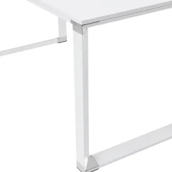 ALTEREGO Grand bureau de direction en angle 'XLINE' en bois blanc Hot