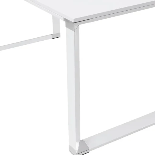 ALTEREGO Grand bureau de direction en angle 'XLINE' en bois blanc Hot