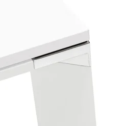 ALTEREGO Grand bureau de direction en angle 'XLINE' en bois blanc Hot