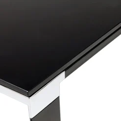 ALTEREGO Grand bureau de direction droit 'XLINE' en verre noir Outlet