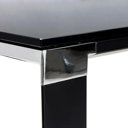 ALTEREGO Grand bureau de direction droit 'XLINE' en verre noir Outlet