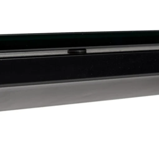 ALTEREGO Grand bureau de direction droit 'XLINE' en verre noir Outlet