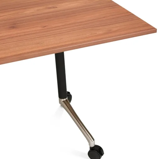 ALTEREGO Grand bureau pliable 'FLEXO' sur roulettes en bois finition Noyer Online