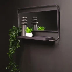 Factory Grand miroir métal fusain COZY New