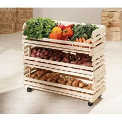 3S. x Home Grande Caisse En Bois VEGATABLE Best