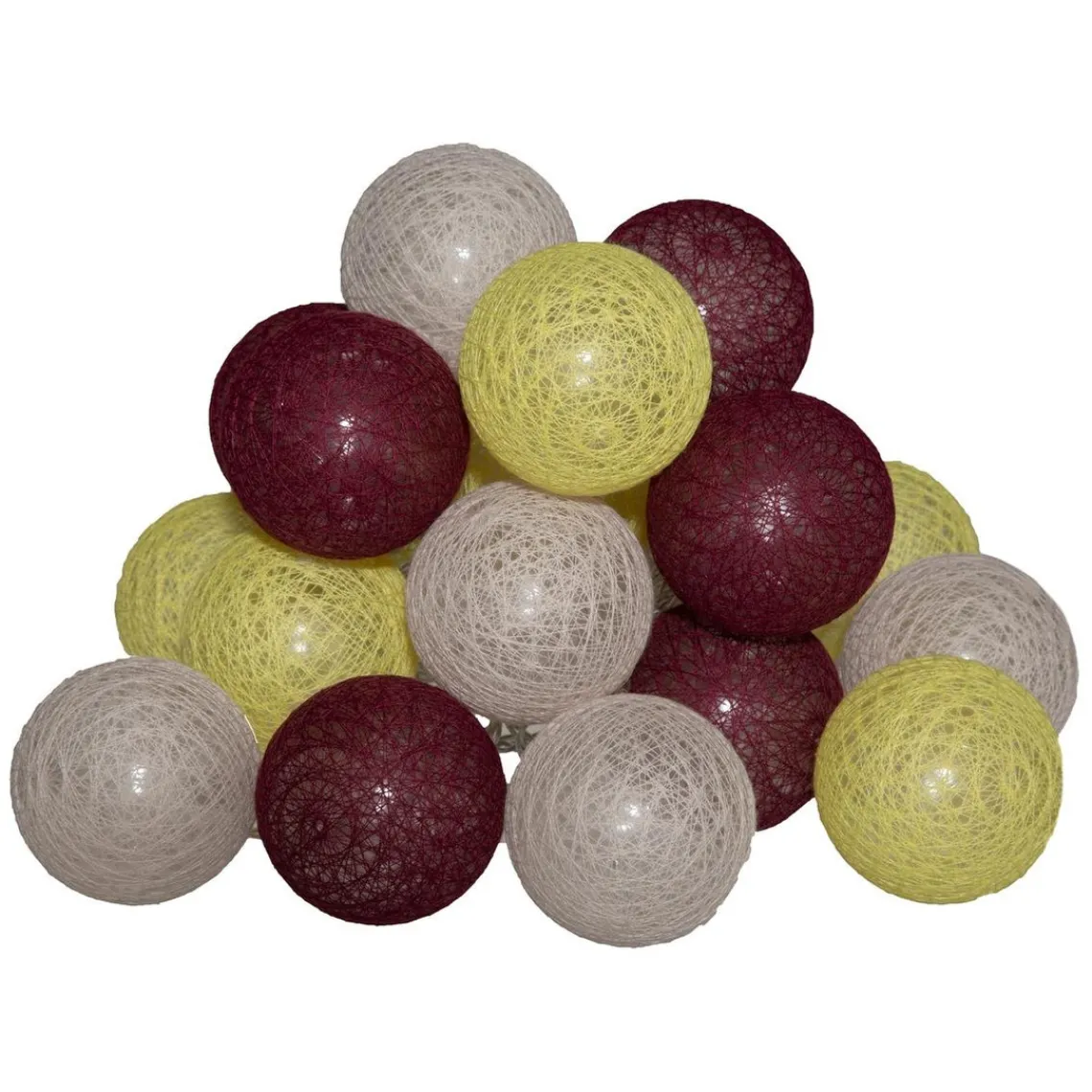 3S. x Home Guirlande Led Secteur 20 Boules Assortiments de 6 Boites Violet, , Gris Jaune Clearance