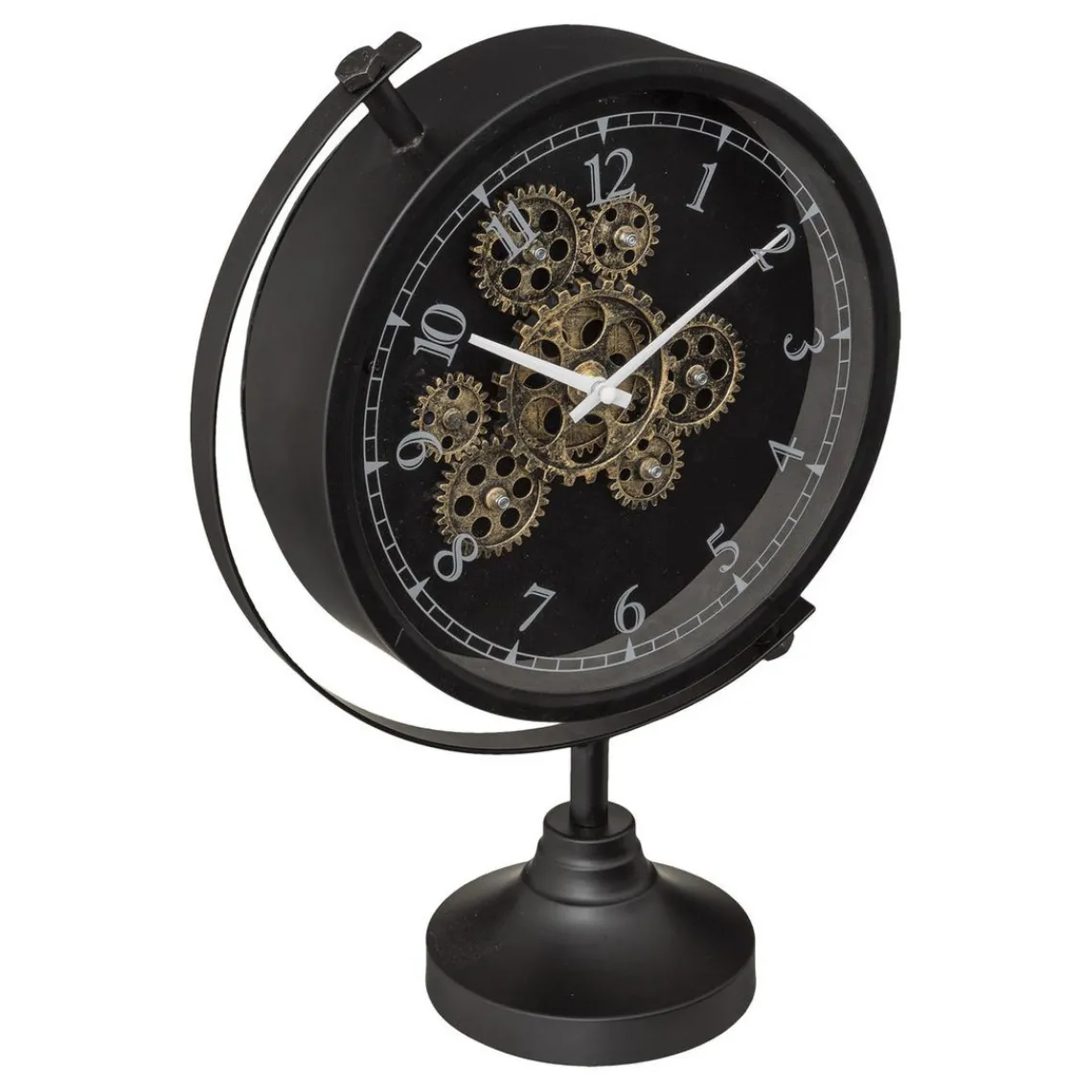 3S. x Home Horloge à poser noir H40cm New