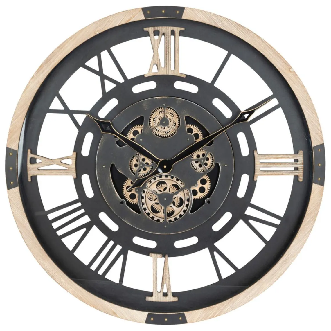 3S. x Home Horloge mécanique bois Discount