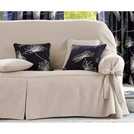 Becquet Housse de canapé à nouettes - Beige Outlet