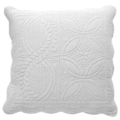 Becquet Housse de coussin boutis en coton BAILLARGUES blanc Outlet