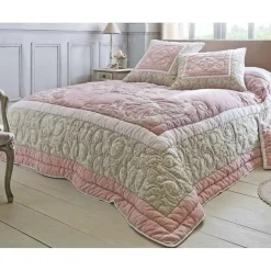Becquet Housse d'oreiller et de coussin motif arabesques - Rose Clearance