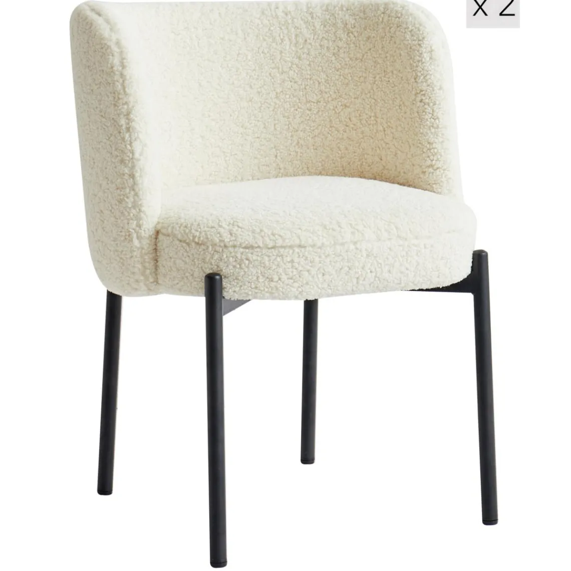 3S. x Home La chaise GRIMSTAD avec design scandinave Blanc Outlet