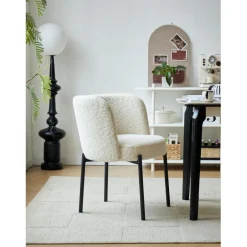 3S. x Home La chaise GRIMSTAD avec design scandinave Blanc Outlet