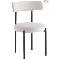 3S. x Home La chaise LARS design scandinave beige Outlet