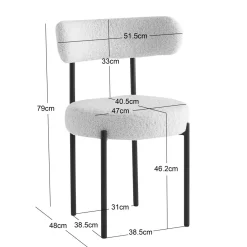 3S. x Home La chaise LARS design scandinave beige Outlet