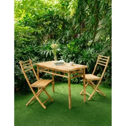 3S. x Home La chaise PALEMPANG design moderne et sa structure en bois massif marron Online