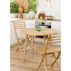 3S. x Home La chaise PALEMPANG design moderne et sa structure en bois massif marron Online