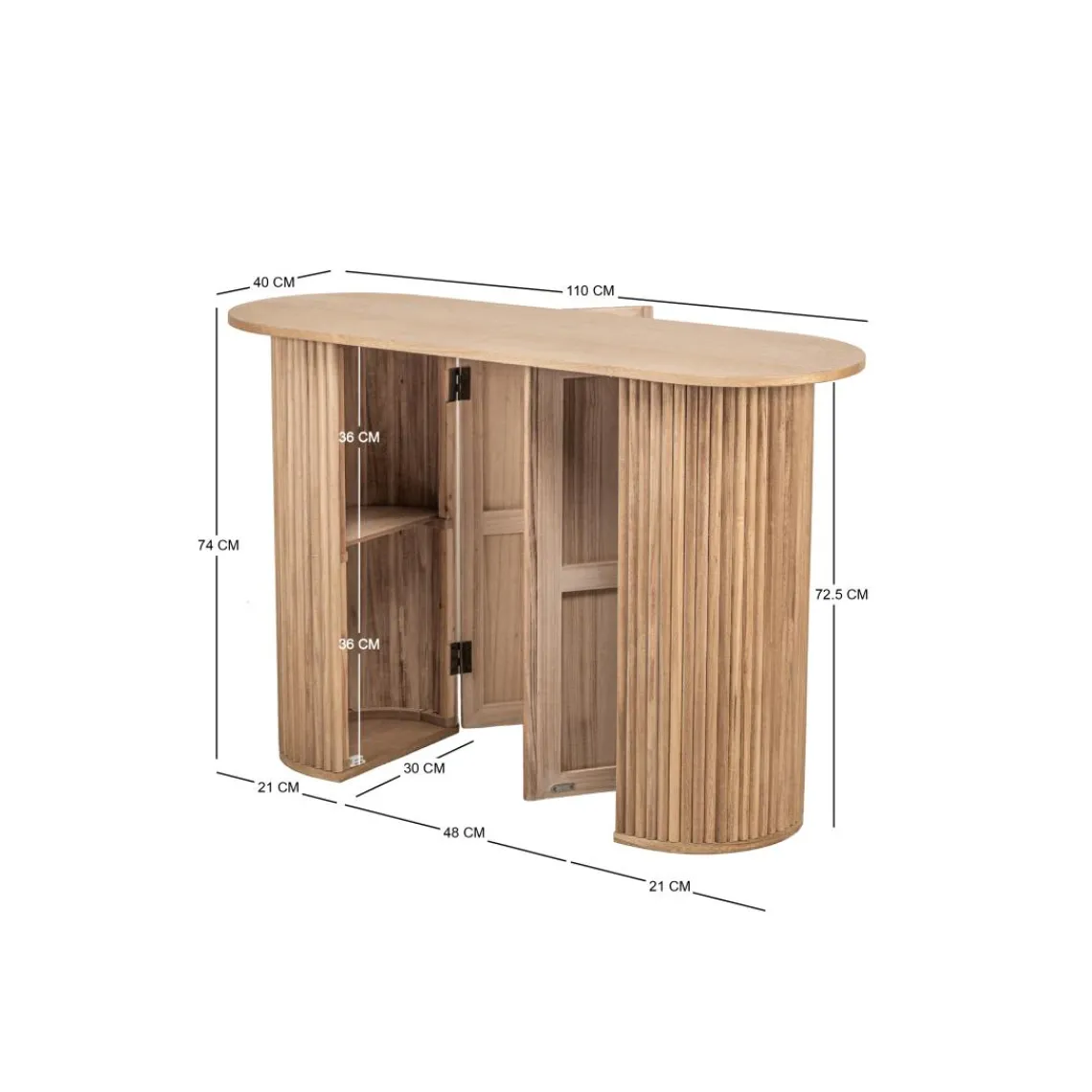 3S. x Home La console PIREUS son design scandinave et sa structure en bois massif Clearance