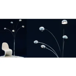 ALTEREGO Lampadaire 5 Arcs chrome