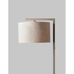 It s About Romi Lampadaire Boston sable abat-jour lin clair Outlet
