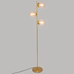 3S. x Home Lampadaire droit H162cm en métal doré Online