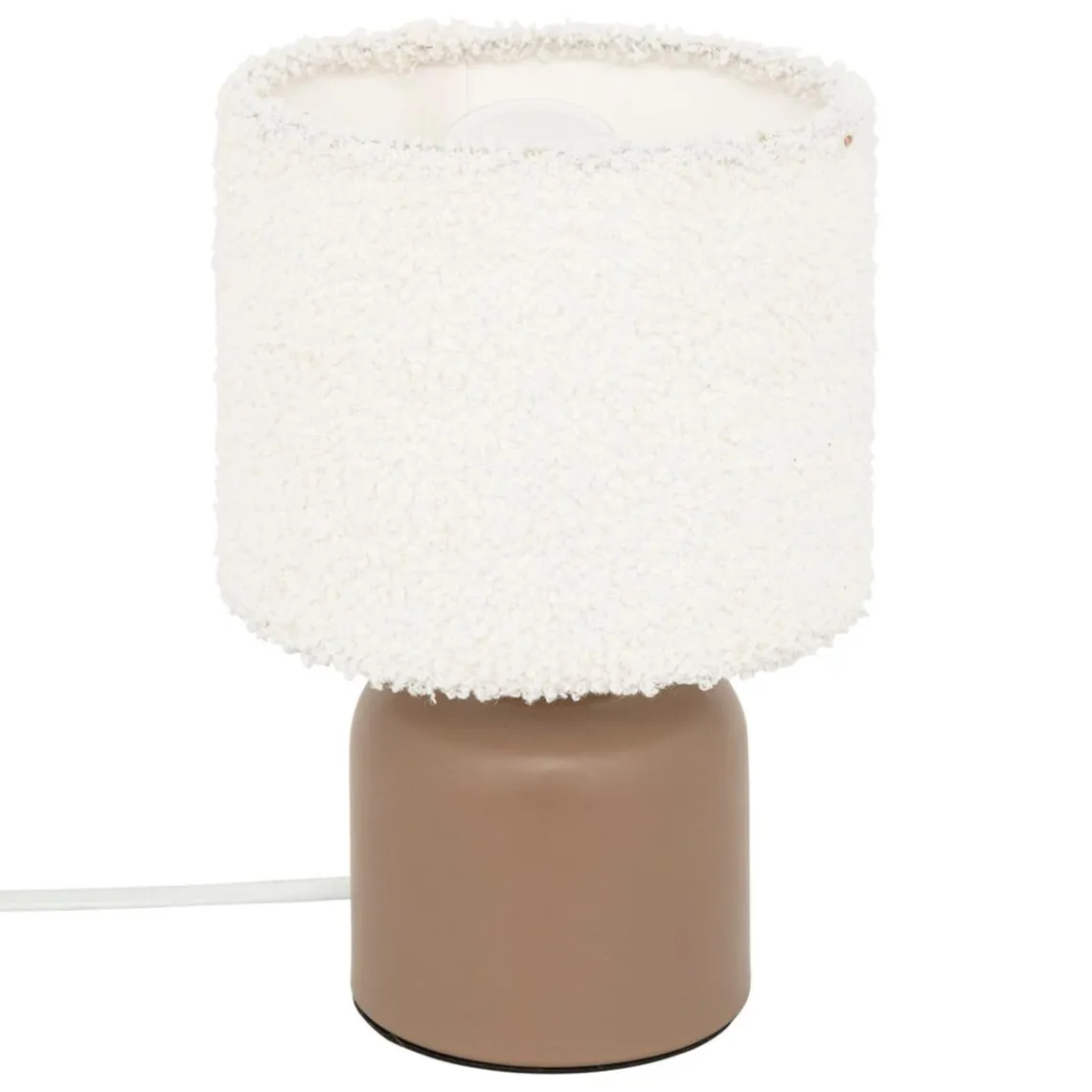 3S. x Home Lampe à poser Bona bouclette Marron Outlet