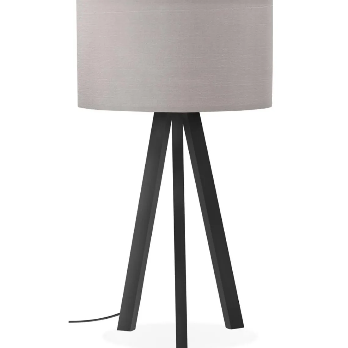 ALTEREGO Lampe à poser design 'SPRING MINI' avec abat-jour gris et trépied noir Hot