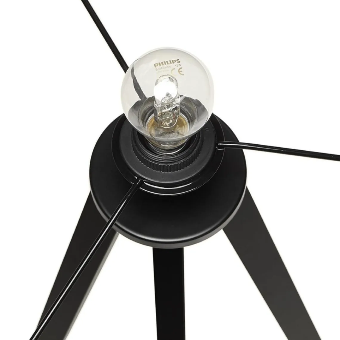 ALTEREGO Lampe à poser design 'SPRING MINI' avec abat-jour gris et trépied noir Hot