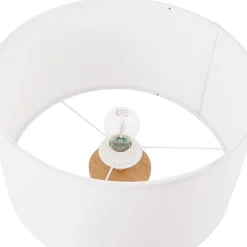 ALTEREGO Lampe à poser trepied 'SPRING MINI' avec abat-jour blanc style scandinave Sale