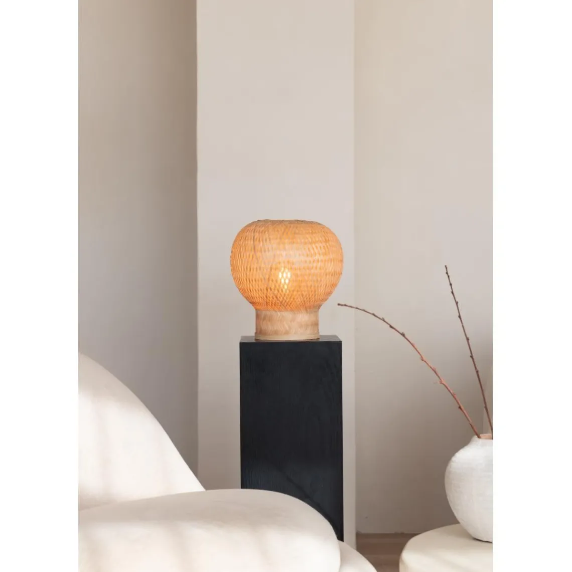 Good & Mojo Lampe de table Barbados bambou globe naturel Sale