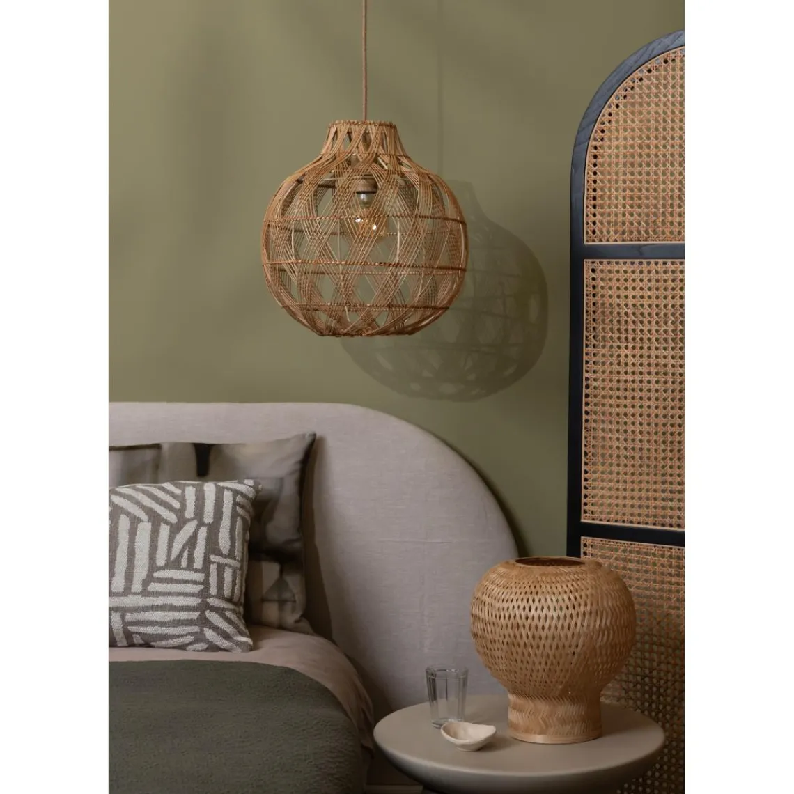 Good & Mojo Lampe de table Barbados bambou globe naturel Sale