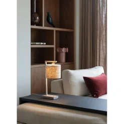 It s About Romi Lampe de table Boston sable abat-jour lin clair Clearance