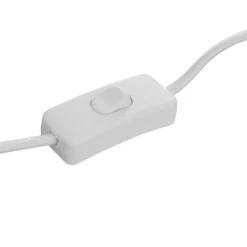 3S. x Home Lampe en coton H43,5cm blanc Discount