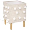 3S. x Home Lampe pompons beige lin New