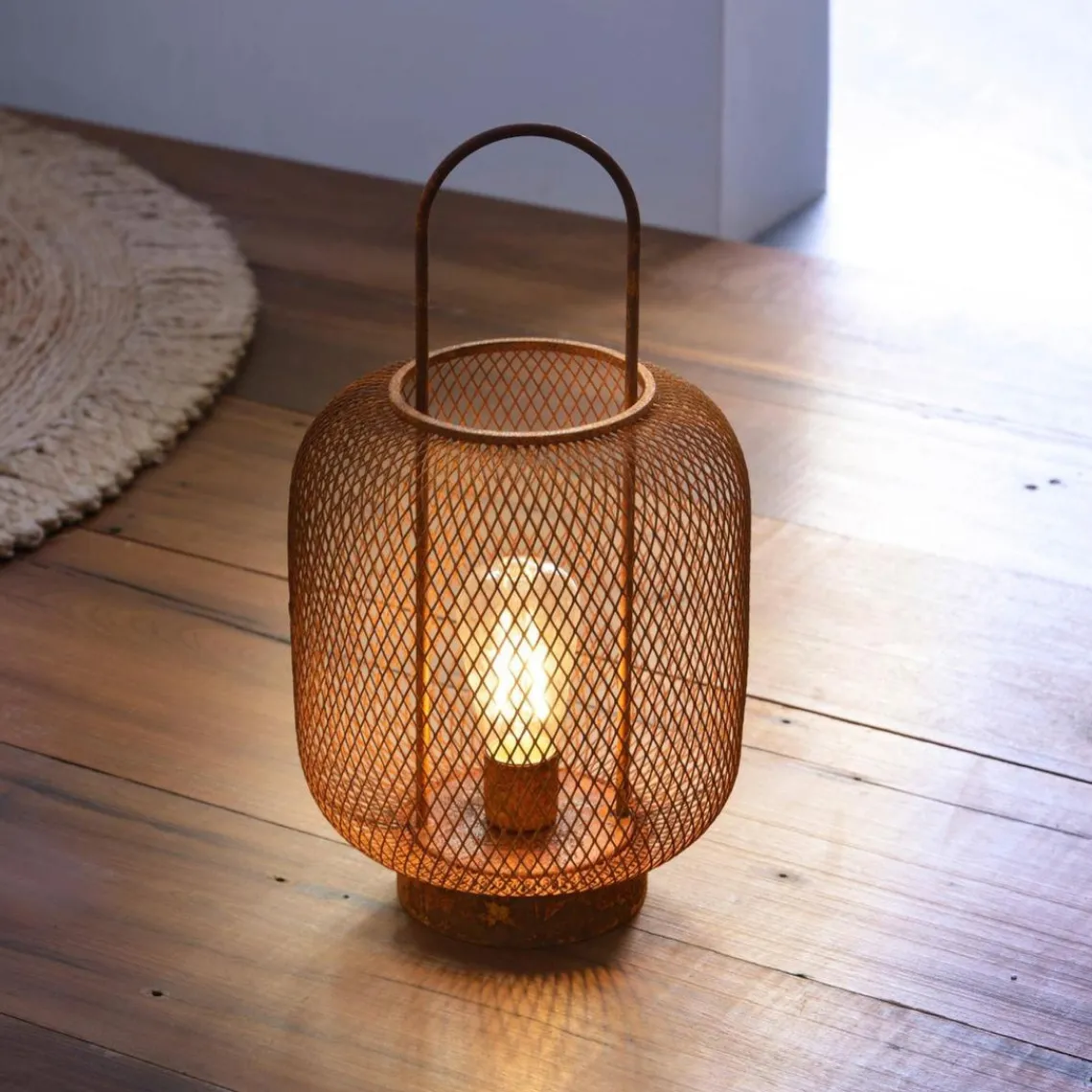 Becquet Lanterne en Métal MOUCHY Orange rouille