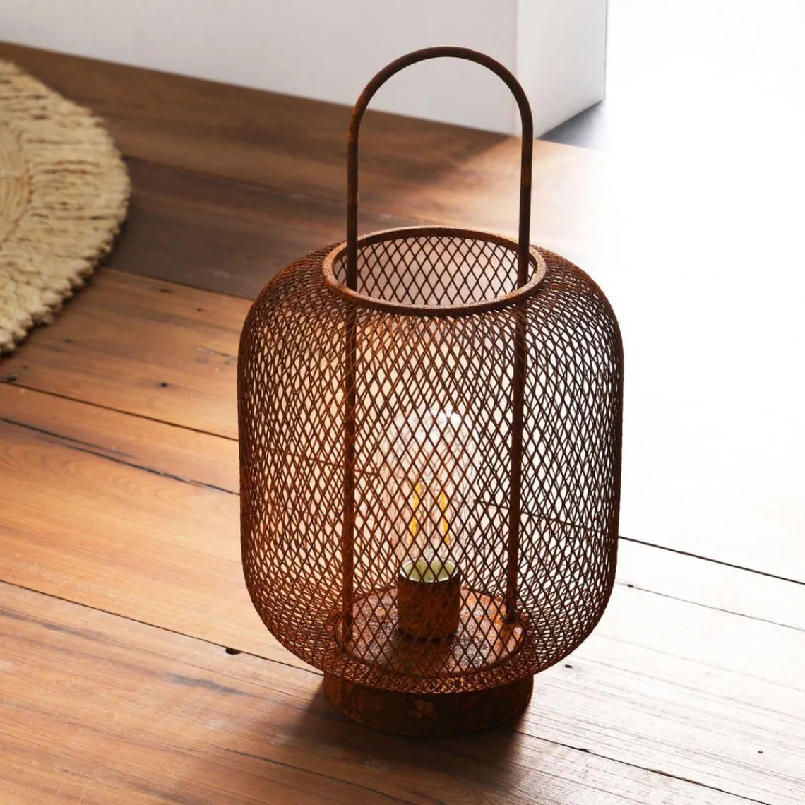 Becquet Lanterne en Métal MOUCHY Orange rouille