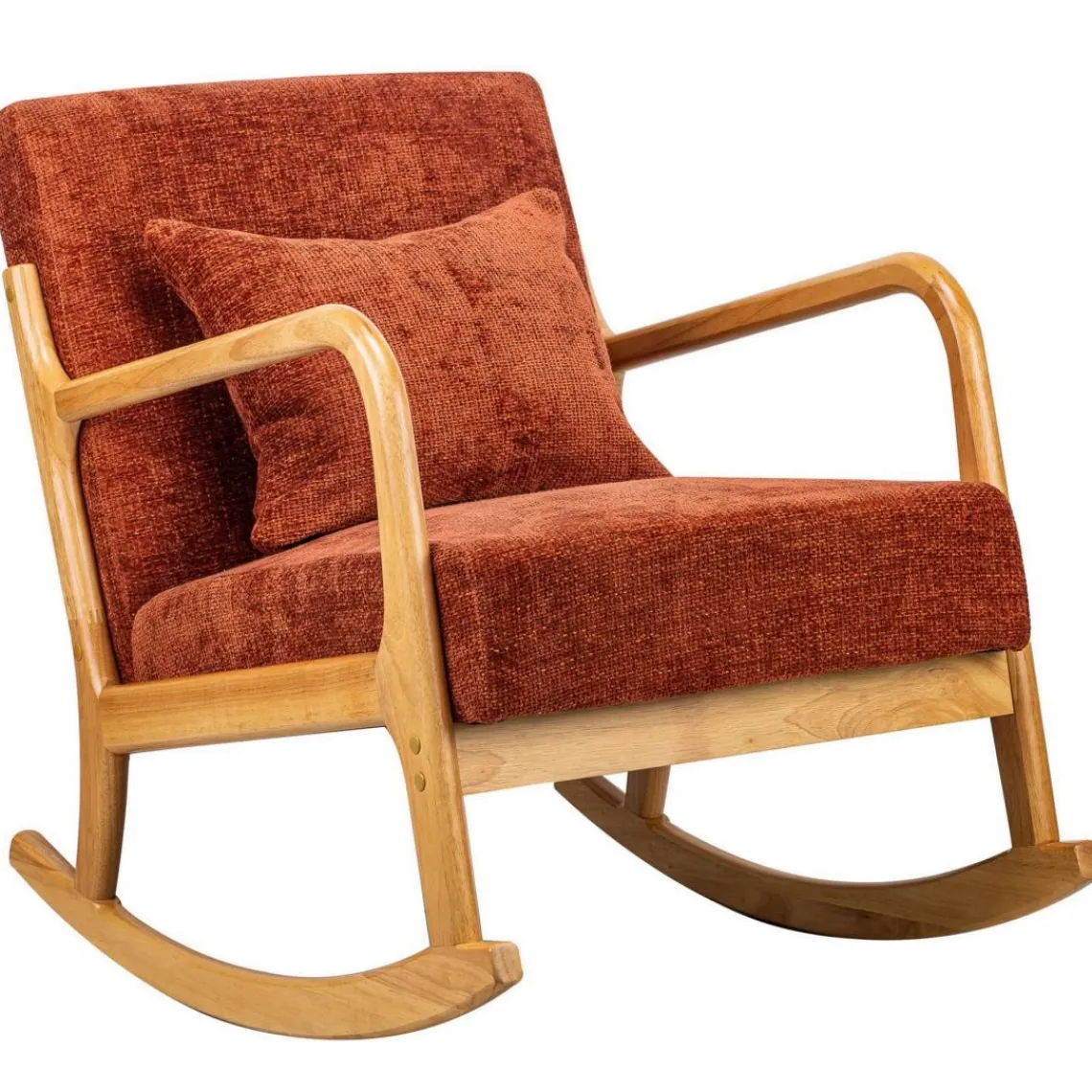 3S. x Home Le fauteuil à bascule DIANA avec son design scandinave rouge Hot