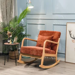 3S. x Home Le fauteuil à bascule DIANA avec son design scandinave rouge Hot