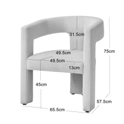 3S. x Home Le Fauteuil ARUSHA design moderne Blanc New