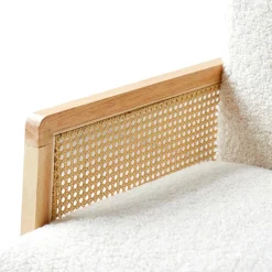 3S. x Home Le fauteuil de salon BORGO avec design scandinave Blanc New