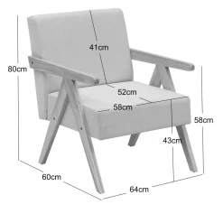 3S. x Home Le fauteuil de salon SANTAREM design scandinave Best