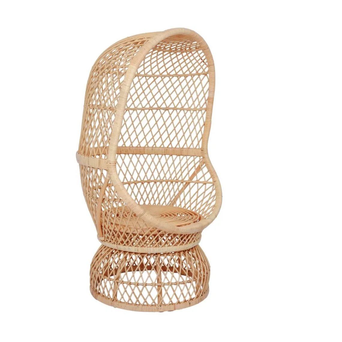 3S. x Home Le Fauteuil MANADO design scandinave épuré assise en rotin naturel et tissu etanche Hot