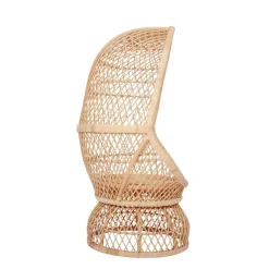 3S. x Home Le Fauteuil MANADO design scandinave épuré assise en rotin naturel et tissu etanche Hot