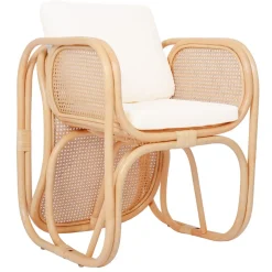 3S. x Home Le Fauteuil MOROTAI design scandinave épuré assise en rotin naturel et tissu etanche Online