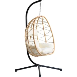 3S. x Home Le fauteuil suspendu VENICE style scandinave marron New