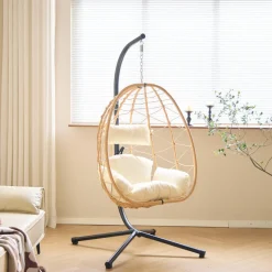 3S. x Home Le fauteuil suspendu VENICE style scandinave marron New